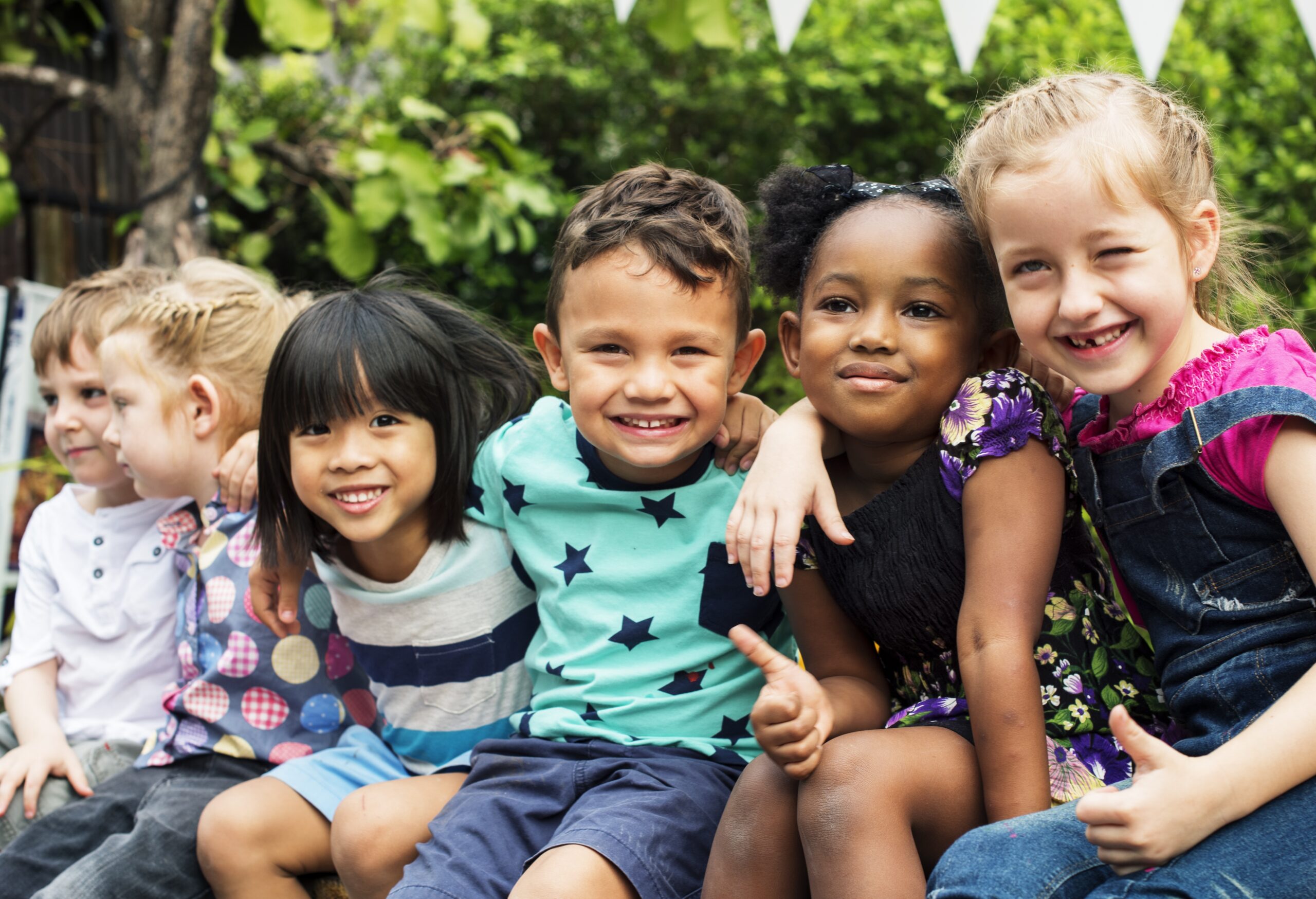 Group of happy kids