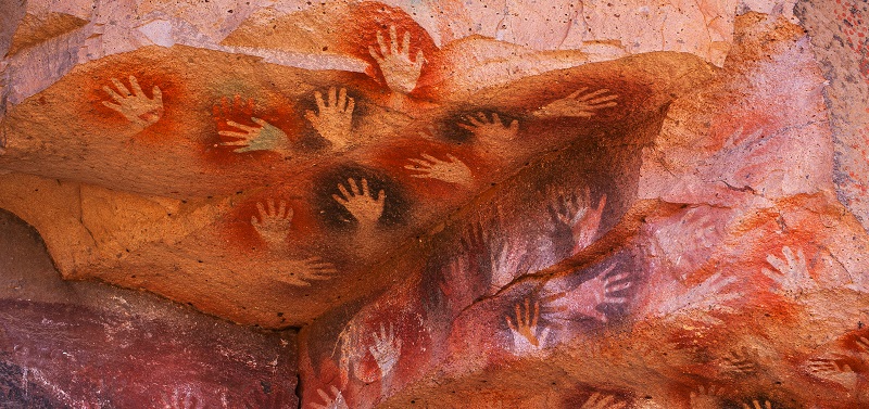 A cave painting.