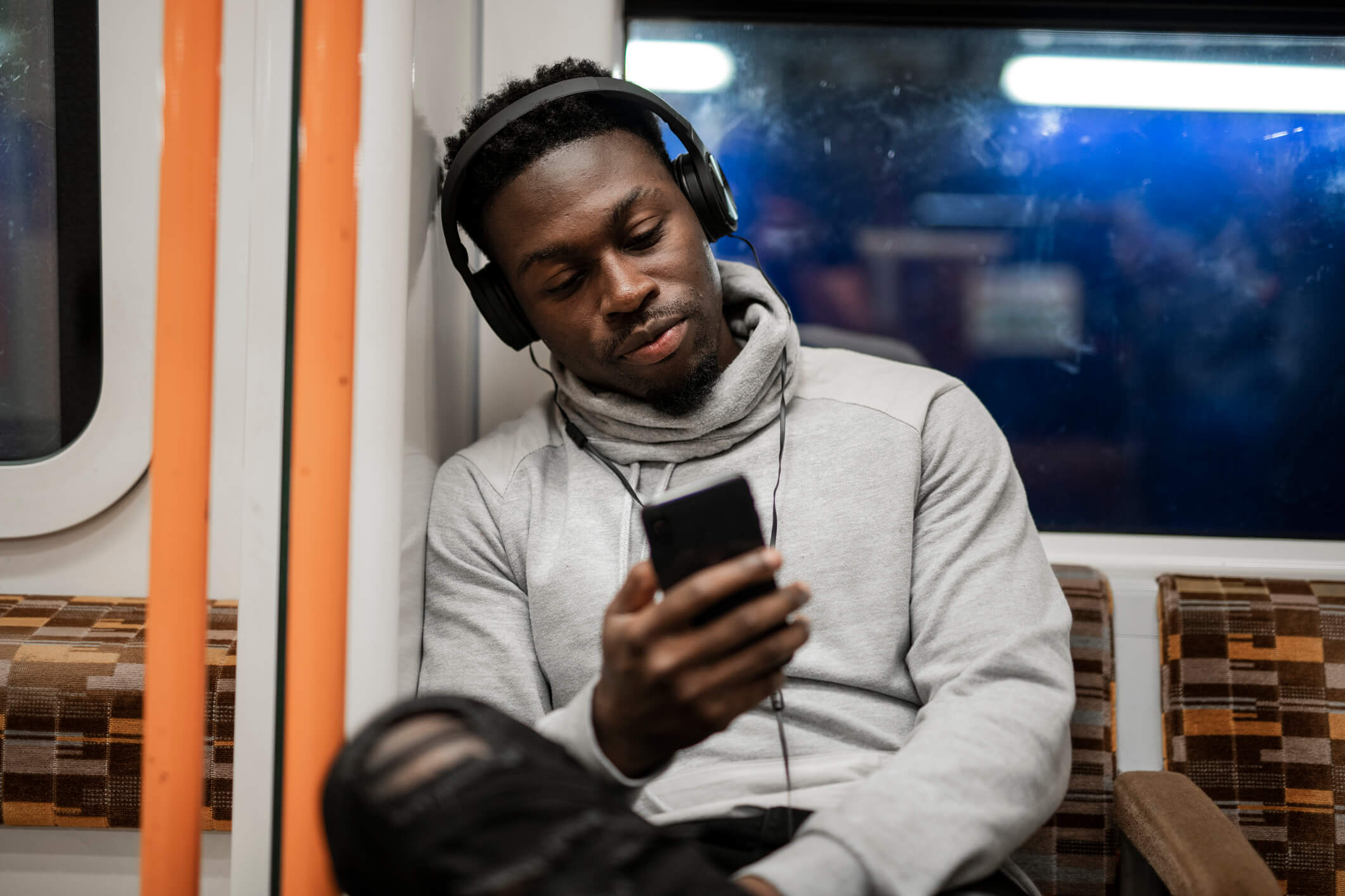 Student on phone