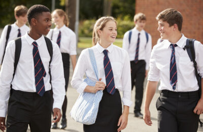 Group of secondary school students