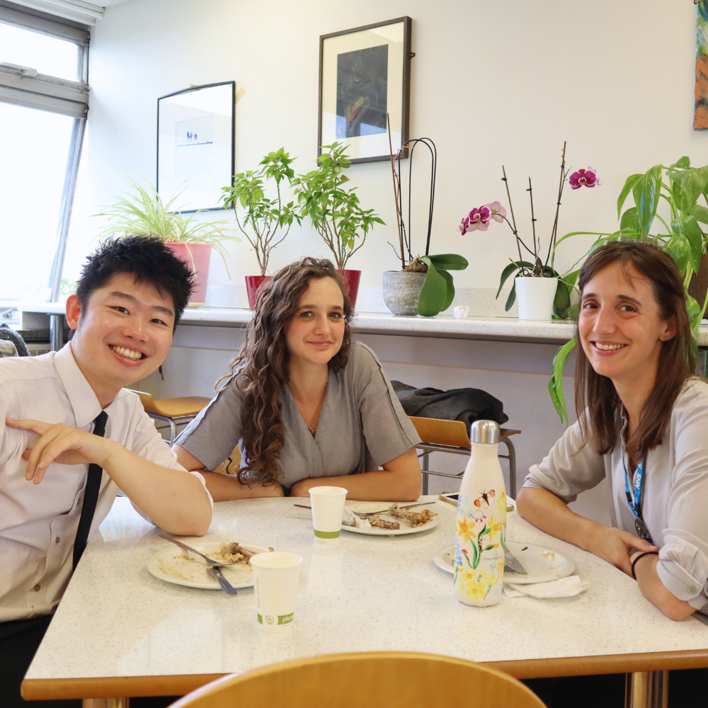 A group of students
