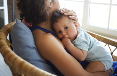 Woman and infant