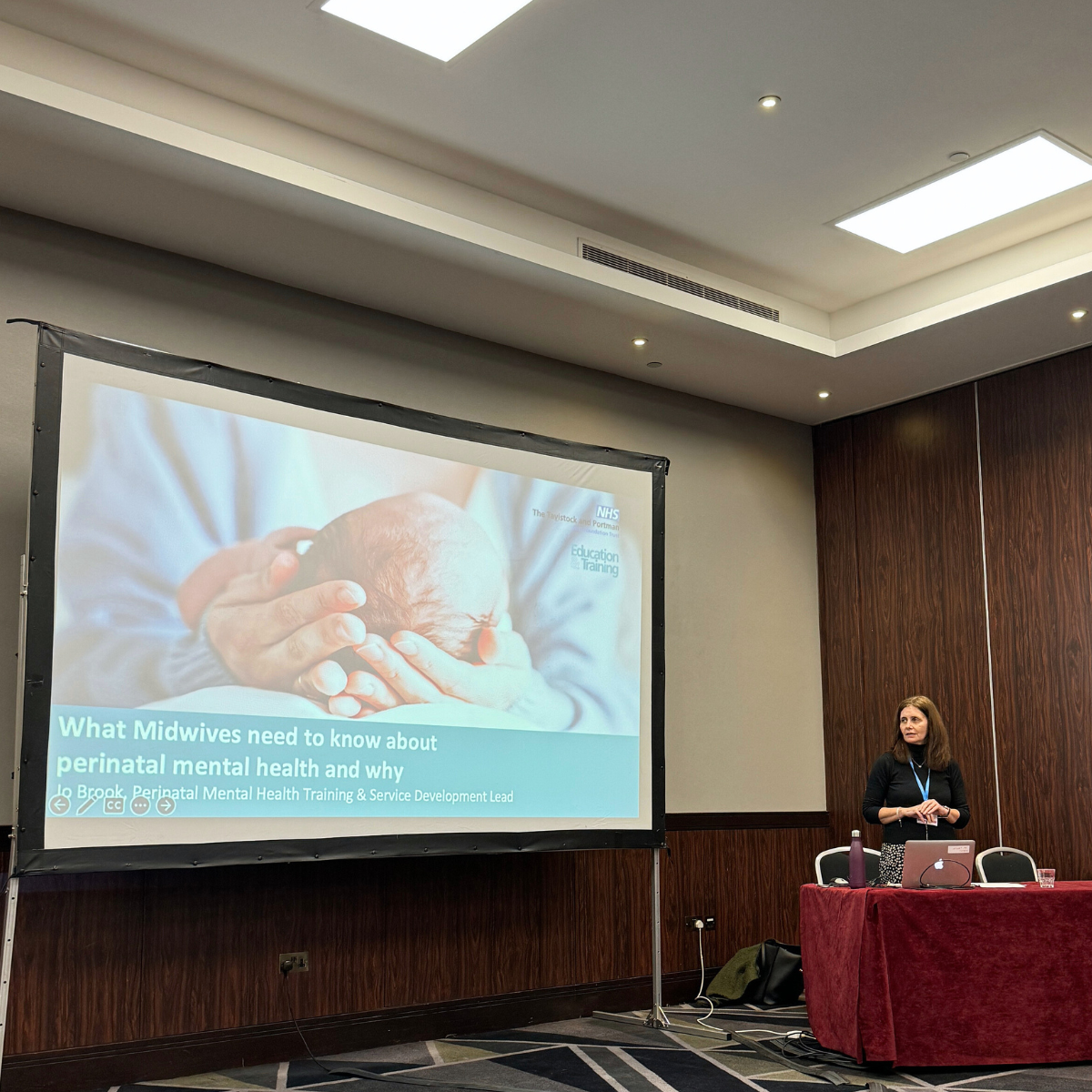 Jo Brook delivers a presentation
