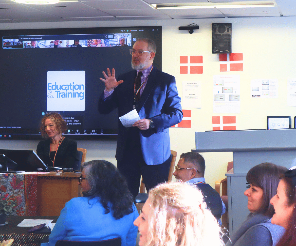 Professor Mark Freestone delivering welcome address